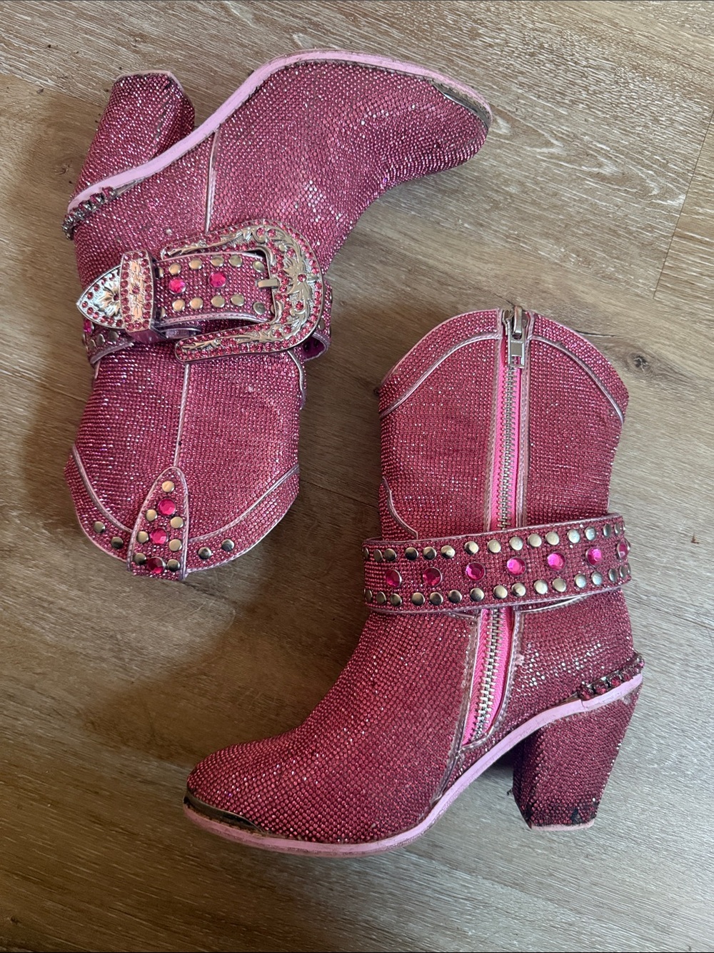 Club exx dolls kill Pink rhinestone Cowboy Boots Dolly Parton - Picture 5 of 11